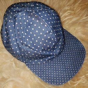 Topshop Denim Polka Dot Snapback Hat